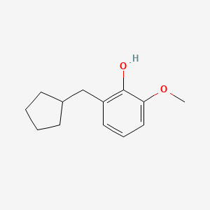 molecular formula C13H18O2 B3241734 2-(Cyclopentylmethyl)-6-methoxyphenol CAS No. 148173-60-8