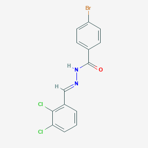 molecular formula C14H9BrCl2N2O B324176 4-bromo-N-[(E)-(2,3-dichlorophenyl)methylideneamino]benzamide CAS No. 5313-27-9