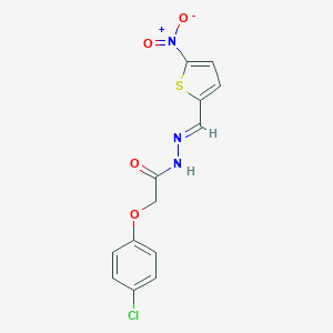 molecular formula C13H10ClN3O4S B324180 2-(4-chlorophenoxy)-N'-[(5-nitro-2-thienyl)methylene]acetohydrazide 