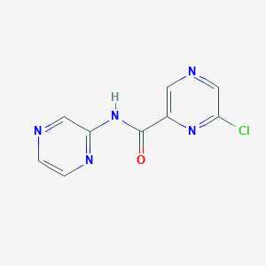 molecular formula C9H6ClN5O B3241827 6-Chloro-N-(pyrazin-2-yl)pyrazine-2-carboxamide CAS No. 148673-66-9