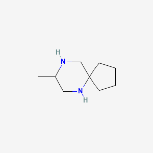 molecular formula C9H18N2 B3241838 8-甲基-6,9-二氮杂螺[4.5]癸烷 CAS No. 1486802-24-7