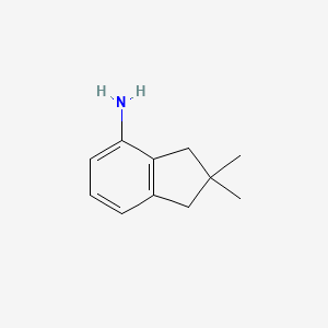 molecular formula C11H15N B3241845 2,2-Dimethyl-2,3-dihydro-1H-inden-4-amine CAS No. 1487165-40-1