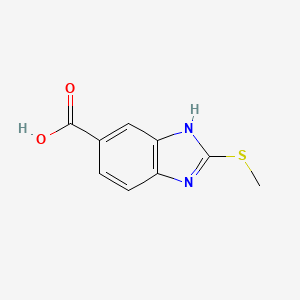 1H-Benzimidazole-6-carboxylic acid, 2-(methylthio)-
