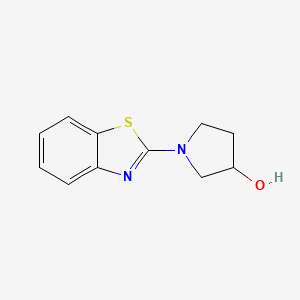 molecular formula C11H12N2OS B3241878 1-(Benzo[d]thiazol-2-yl)pyrrolidin-3-ol CAS No. 148834-16-6