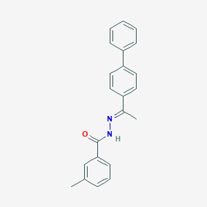 molecular formula C22H20N2O B324188 N'-[1-(4-biphenylyl)ethylidene]-3-methylbenzohydrazide 