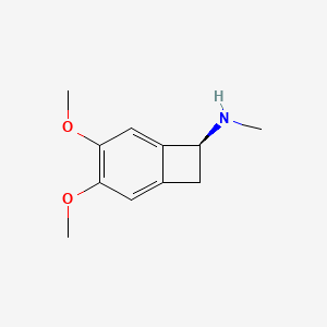 molecular formula C11H15NO2 B3241890 (S)-3,4-Dimethoxy-N-methylbicyclo[4.2.0]octa-1,3,5-trien-7-amine CAS No. 148870-60-4