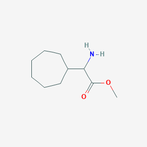 molecular formula C10H19NO2 B3241896 Methyl 2-amino-2-cycloheptylacetate CAS No. 1489011-62-2