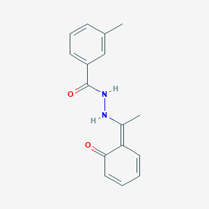 3-methyl-N'-[(1Z)-1-(6-oxocyclohexa-2,4-dien-1-ylidene)ethyl]benzohydrazide