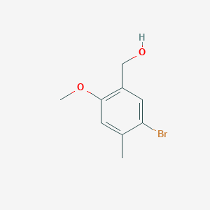 molecular formula C9H11BrO2 B3241913 (5-溴-2-甲氧基-4-甲基苯基)甲醇 CAS No. 1492320-95-2
