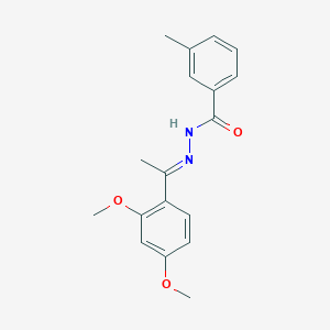 molecular formula C18H20N2O3 B324192 N'-[1-(2,4-dimethoxyphenyl)ethylidene]-3-methylbenzohydrazide 