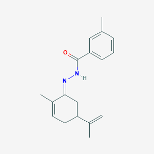 molecular formula C18H22N2O B324193 N'-(5-isopropenyl-2-methyl-2-cyclohexen-1-ylidene)-3-methylbenzohydrazide 