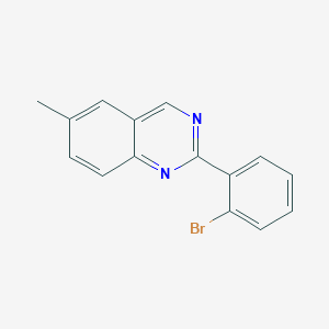 molecular formula C15H11BrN2 B3241935 2-(2-Bromophenyl)-6-methylquinazoline CAS No. 149323-84-2