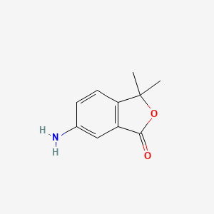 molecular formula C10H11NO2 B3241940 6-Amino-3,3-dimethyl-1,3-dihydro-2-benzofuran-1-one CAS No. 149331-22-6