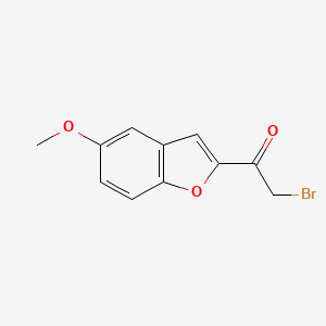 molecular formula C11H9BrO3 B3241950 2-溴-1-(5-甲氧基苯并呋喃-2-基)乙酮 CAS No. 149384-10-1