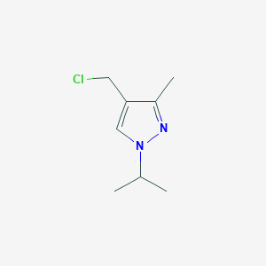 molecular formula C8H13ClN2 B3241954 4-(chloromethyl)-3-methyl-1-(propan-2-yl)-1H-pyrazole CAS No. 1494508-83-6