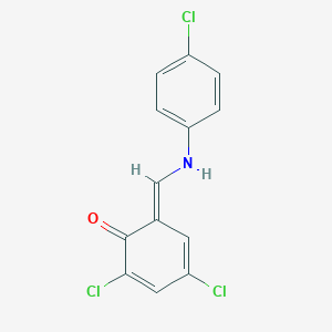 (6E)-2,4-dichloro-6-[(4-chloroanilino)methylidene]cyclohexa-2,4-dien-1-one