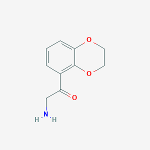 molecular formula C10H11NO3 B3241985 2-Amino-1-(2,3-dihydro-1,4-benzodioxin-5-yl)ethan-1-one CAS No. 1495333-95-3