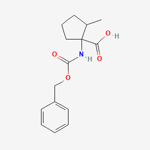 molecular formula C15H19NO4 B3241986 1-{[(Benzyloxy)carbonyl]amino}-2-methylcyclopentane-1-carboxylic acid CAS No. 1495525-04-6