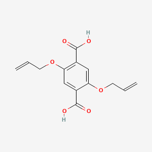 molecular formula C14H14O6 B3241987 2,5-双(烯丙氧基)对苯二甲酸 CAS No. 149590-60-3