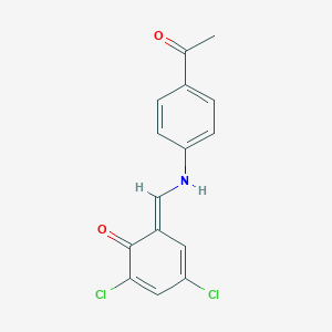 (6E)-6-[(4-acetylanilino)methylidene]-2,4-dichlorocyclohexa-2,4-dien-1-one