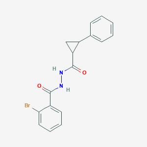 molecular formula C17H15BrN2O2 B324202 2-bromo-N'-[(2-phenylcyclopropyl)carbonyl]benzohydrazide 