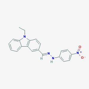 molecular formula C21H18N4O2 B324205 9-ethyl-9H-carbazole-3-carbaldehyde {4-nitrophenyl}hydrazone 