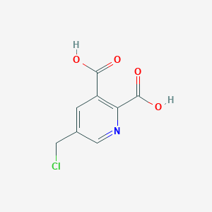 molecular formula C8H6ClNO4 B3242062 5-(Chloromethyl)pyridine-2,3-dicarboxylic acid CAS No. 150022-94-9
