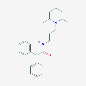 molecular formula C24H32N2O B3242076 N-[3-(2,6-Dimethylpiperidin-1-yl)propyl]-2,2-diphenylacetamide CAS No. 150034-24-5