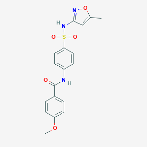 molecular formula C18H17N3O5S B324209 4-Methoxy-N-[4-(5-methyl-isoxazol-3-ylsulfamoyl)-phenyl]-benzamide 
