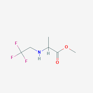 molecular formula C6H10F3NO2 B3242137 Methyl 2-((2,2,2-trifluoroethyl)amino)propanoate CAS No. 1502819-68-2