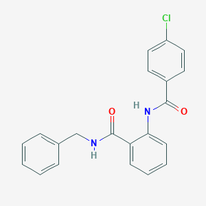 molecular formula C21H17ClN2O2 B324215 N-benzyl-2-[(4-chlorobenzoyl)amino]benzamide 