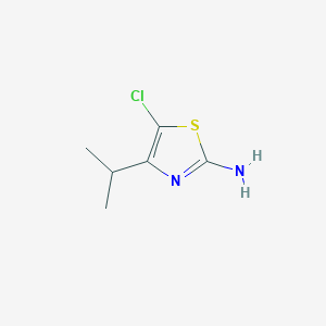 molecular formula C6H9ClN2S B3242168 2-Thiazolamine, 5-chloro-4-(1-methylethyl)- CAS No. 1503460-09-0