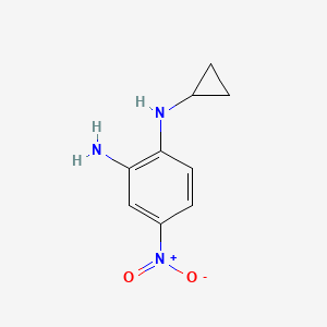 molecular formula C9H11N3O2 B3242182 N1-Cyclopropyl-4-nitrobenzene-1,2-diamine CAS No. 150380-11-3