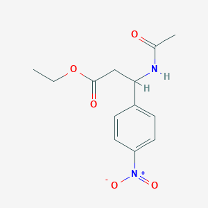 molecular formula C13H16N2O5 B324219 Ethyl 3-(acetylamino)-3-(4-nitrophenyl)propanoate 
