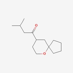 molecular formula C14H24O2 B3242192 3-Methyl-1-(6-oxaspiro[4.5]decan-9-yl)butan-1-one CAS No. 1504153-19-8