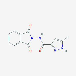 molecular formula C13H10N4O3 B324220 N-(1,3-dioxo-1,3-dihydro-2H-isoindol-2-yl)-3-methyl-1H-pyrazole-5-carboxamide 
