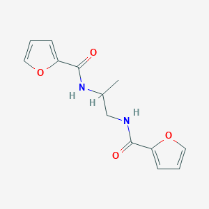 molecular formula C13H14N2O4 B324221 N-[2-(2-furoylamino)-1-methylethyl]-2-furamide 