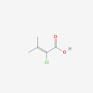 molecular formula C5H7ClO2 B3242214 2-Chloro-3-methylbut-2-enoic acid CAS No. 15052-93-4