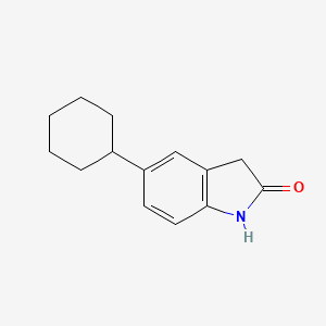 molecular formula C14H17NO B3242217 5-Cyclohexyl-1,3-Dihydroindol-2-One CAS No. 150560-60-4