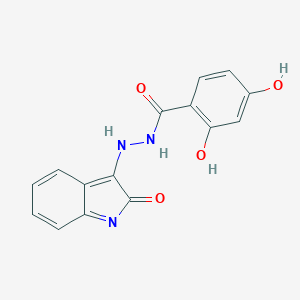 2,4-dihydroxy-N'-(2-oxoindol-3-yl)benzohydrazide