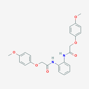 molecular formula C24H24N2O6 B324223 2-(4-methoxyphenoxy)-N-(2-{[(4-methoxyphenoxy)acetyl]amino}phenyl)acetamide 