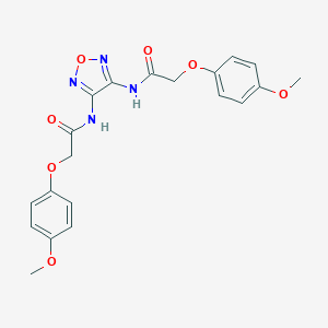 molecular formula C20H20N4O7 B324228 N,N'-1,2,5-oxadiazole-3,4-diylbis[2-(4-methoxyphenoxy)acetamide] 