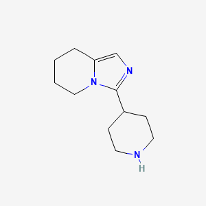 molecular formula C12H19N3 B3242294 4-{5H,6H,7H,8H-咪唑并[1,5-a]吡啶-3-基}哌啶 CAS No. 1507588-63-7