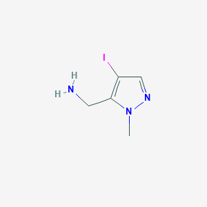 molecular formula C5H8IN3 B3242318 (4-Iodo-1-methyl-1H-pyrazol-5-yl)methanamine CAS No. 1508480-48-5