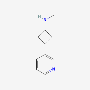 molecular formula C10H14N2 B3242346 N-methyl-3-(pyridin-3-yl)cyclobutan-1-amine CAS No. 1509739-50-7