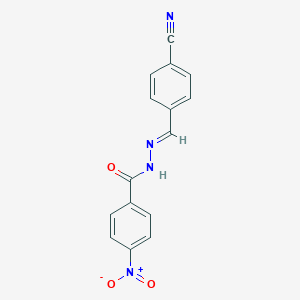 molecular formula C15H10N4O3 B324235 N'-(4-cyanobenzylidene)-4-nitrobenzohydrazide 