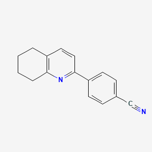 molecular formula C16H14N2 B3242370 4-(5,6,7,8-Tetrahydroquinolin-2-yl)benzonitrile CAS No. 151129-10-1