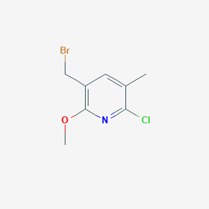 molecular formula C8H9BrClNO B3242373 3-(Bromomethyl)-6-chloro-2-methoxy-5-methylpyridine CAS No. 151143-02-1