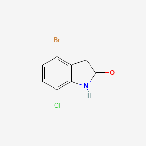 molecular formula C8H5BrClNO B3242420 4-bromo-7-chloro-2,3-dihydro-1H-indol-2-one CAS No. 1515007-59-6