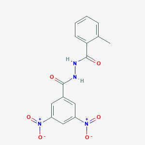 molecular formula C15H12N4O6 B324245 N'-(2-methylbenzoyl)-3,5-dinitrobenzohydrazide 
